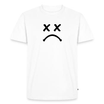 Smiley sad - Men's Premium Organic T-Shirt - white - Front - Nico (187cm)