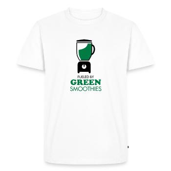 Fueled By Green Smoothies - Men's Premium Organic T-Shirt - white - Front - Nico (187cm)