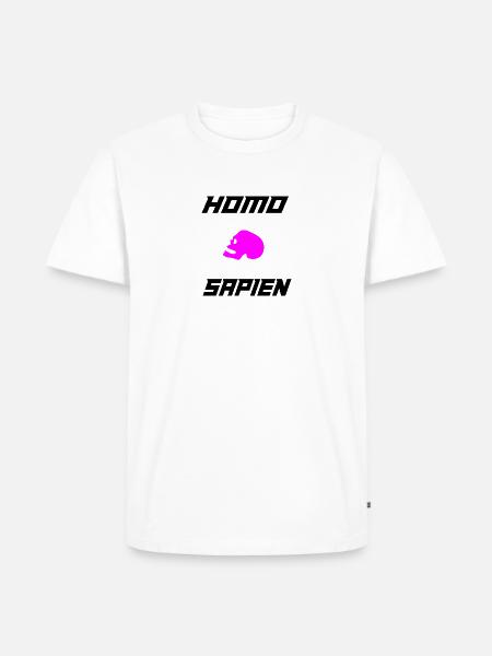 homo sapien - Männer Premium Bio T-Shirt - Weiß