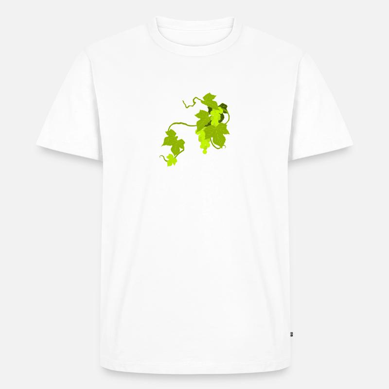 Weinreben - Männer Premium Bio T-Shirt - Weiß
