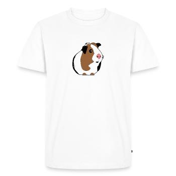 cochon Guinée mer cochon Guinée - T-shirt Premium bio Homme - blanc - Devant - Nico (187cm)