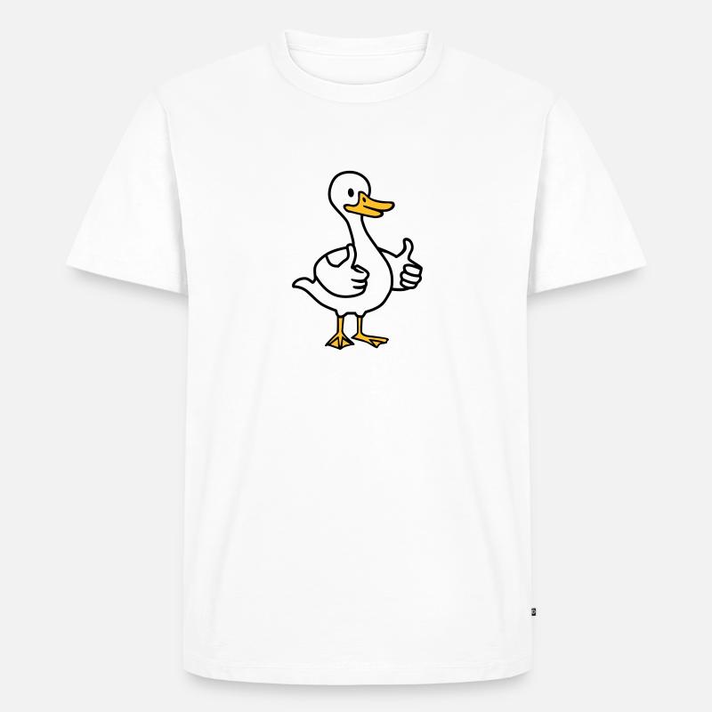 Gans - Männer Premium Bio T-Shirt - Weiß