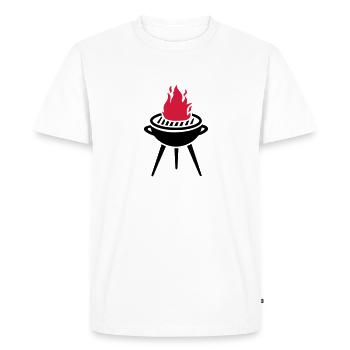 BBQ barbecue - Men's Premium Organic T-Shirt - white - Front - Nico (187cm)