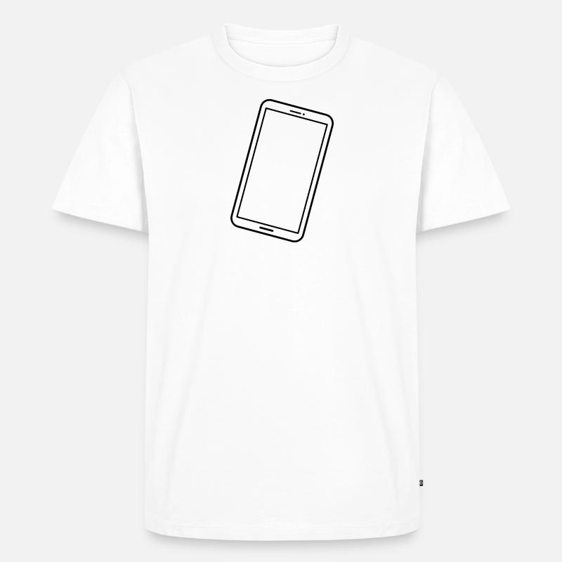 Handy - Männer Premium Bio T-Shirt - Weiß