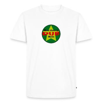 Northern Dub Mystic Logo - T-shirt Premium bio Homme - blanc - Devant - Nico (187cm)