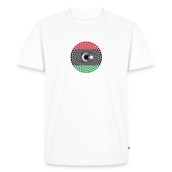Libye Libye Love Mandala de coeur - T-shirt Premium bio Homme - blanc - Devant - Nico (187cm)