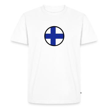 Sous le signe de la Finlande - T-shirt Premium bio Homme - blanc - Devant - Nico (187cm)