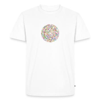 Mandala - T-shirt Premium bio Homme - blanc - Devant - Nico (187cm)