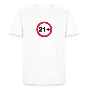 21st birthday 21+ - Men's Premium Organic T-Shirt - white - Front - Nico (187cm)