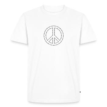 Peace - Men's Premium Organic T-Shirt - white - Front - Nico (187cm)