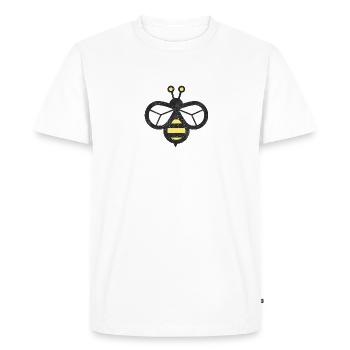 Bees design - Men's Premium Organic T-Shirt - white - Front - Nico (187cm)