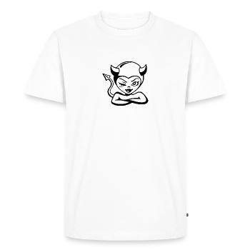 petit diable - T-shirt Premium bio Homme - blanc - Devant - Nico (187cm)