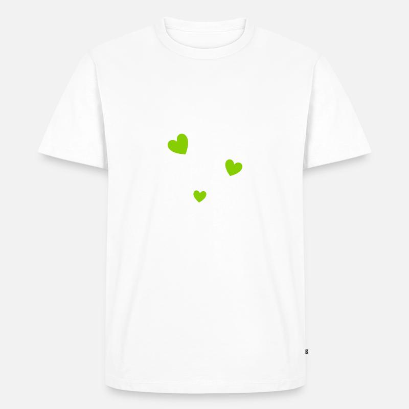 Bauer mit Herz - Männer Premium Bio T-Shirt - Weiß
