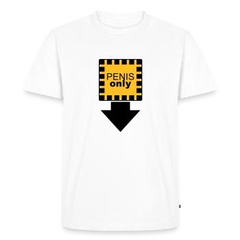 penis_only - T-shirt Premium bio Homme - blanc - Devant - Nico (187cm)