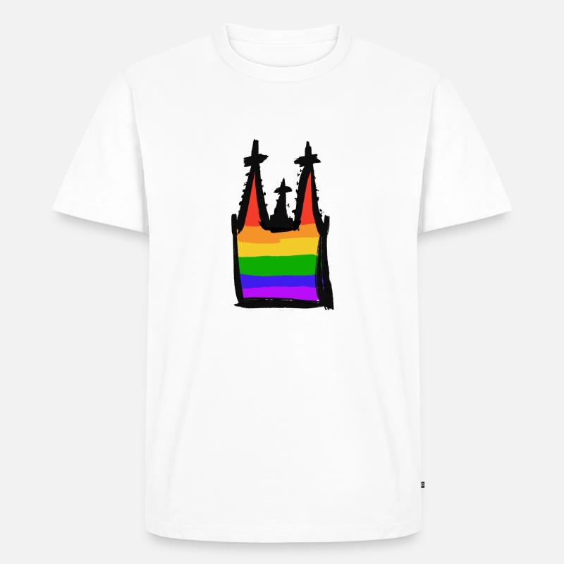 Cologne Pride - Männer Premium Bio T-Shirt - Weiß