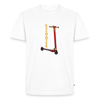 E-Scooter Roller Scooter - T-shirt Premium bio Homme - blanc - Devant - Nico (187cm)