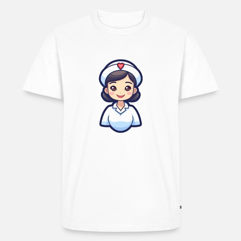 Krankenschwester - Männer Premium Bio T-Shirt - Weiß