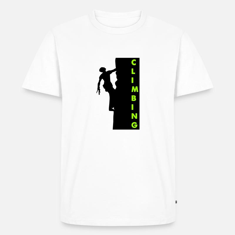 climbing - Männer Premium Bio T-Shirt - Weiß