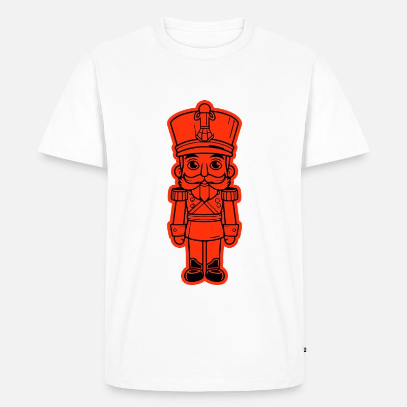 Nussknacker Weihnachten Symbol - Männer Premium Bio T-Shirt - Weiß