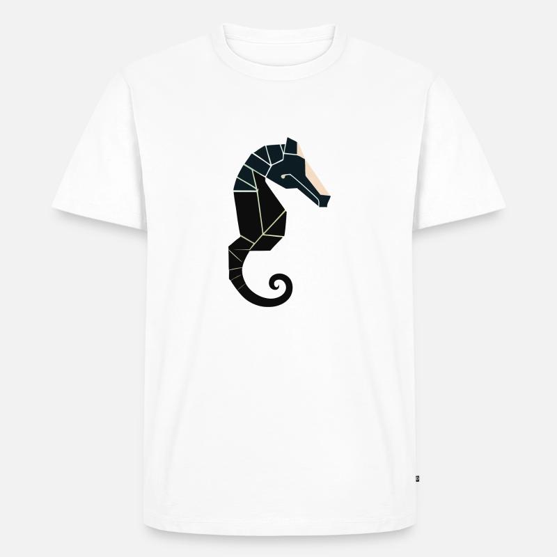 Seepferdchen - Männer Premium Bio T-Shirt - Weiß