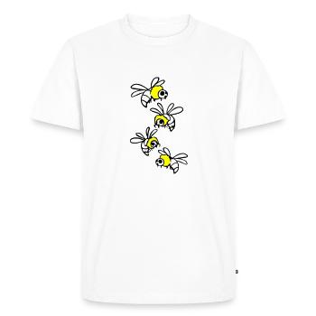 Abeille - T-shirt Premium bio Homme - blanc - Devant - Nico (187cm)