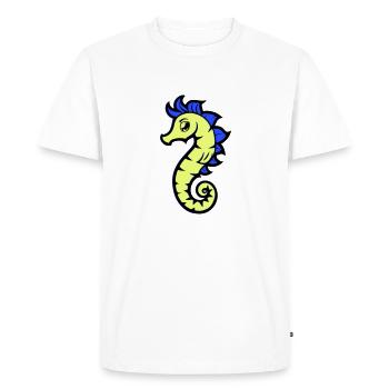 Hippocampe Hippocampe Bande dessinée - T-shirt Premium bio Homme - blanc - Devant - Nico (187cm)