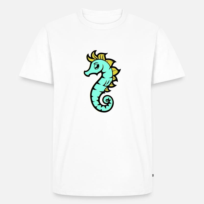 seepferd seepferdchen comic - Männer Premium Bio T-Shirt - Weiß