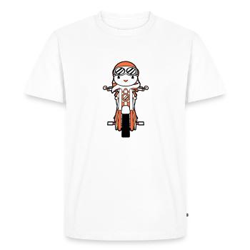 Bird Motorcycle Riding Biker Motorcyclist Hobby - Men's Premium Organic T-Shirt - white - Front - Nico (187cm)