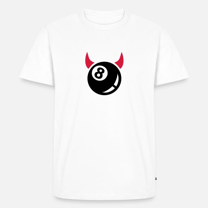 Billard - Männer Premium Bio T-Shirt - Weiß