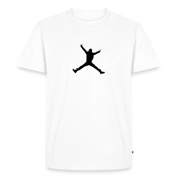 Conception de vecteur Singer and Dancer Silhouette - T-shirt Premium bio Homme - blanc - Devant - Nico (187cm)
