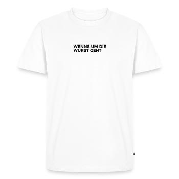 WHEN IT COMES TO THE SAUSAGE - Men's Premium Organic T-Shirt - white - Front - Nico (187cm)