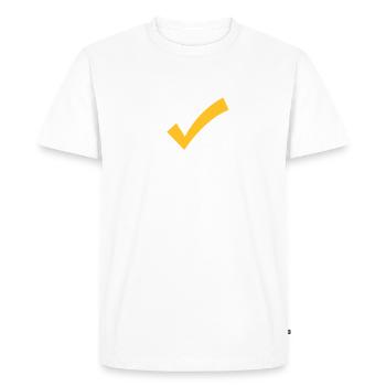 A Checkmark - Men's Premium Organic T-Shirt - white - Front - Nico (187cm)