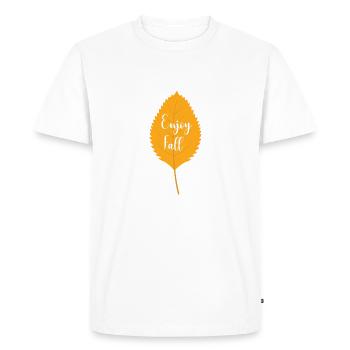Enjoy the fall gift idea - Men's Premium Organic T-Shirt - white - Front - Nico (187cm)