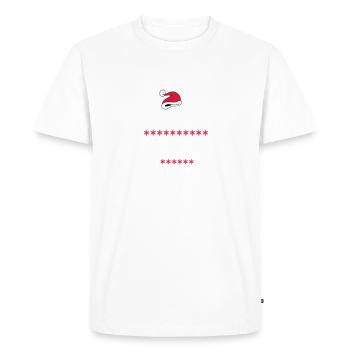 Christmas Time Ho Ho hat Dictons de Noël - T-shirt Premium bio Homme - blanc - Devant - Nico (187cm)