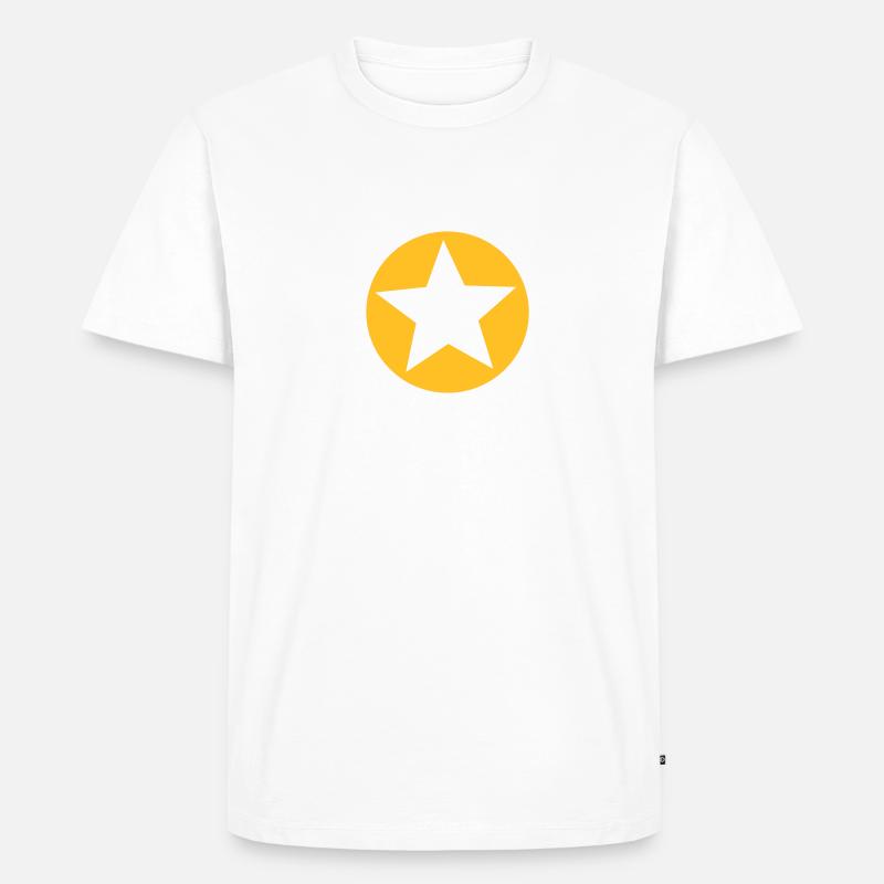Stern - Männer Premium Bio T-Shirt - Weiß