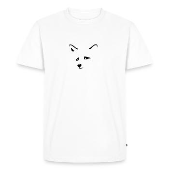 Fuchskopf / fox head (1c) - Men's Premium Organic T-Shirt - white - Front - Nico (187cm)