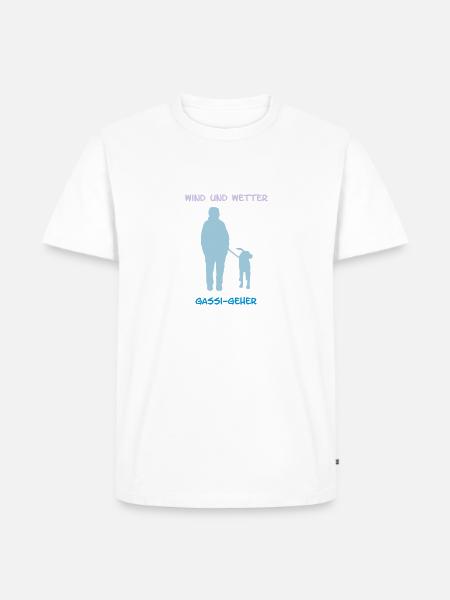 Gassi Geher_cb - Männer Premium Bio T-Shirt - Weiß