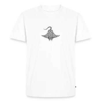 ray manta - T-shirt Premium bio Homme - blanc - Devant - Nico (187cm)
