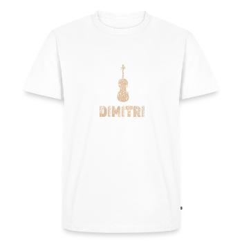Viola Dimitri - Men's Premium Organic T-Shirt - white - Front - Nico (187cm)