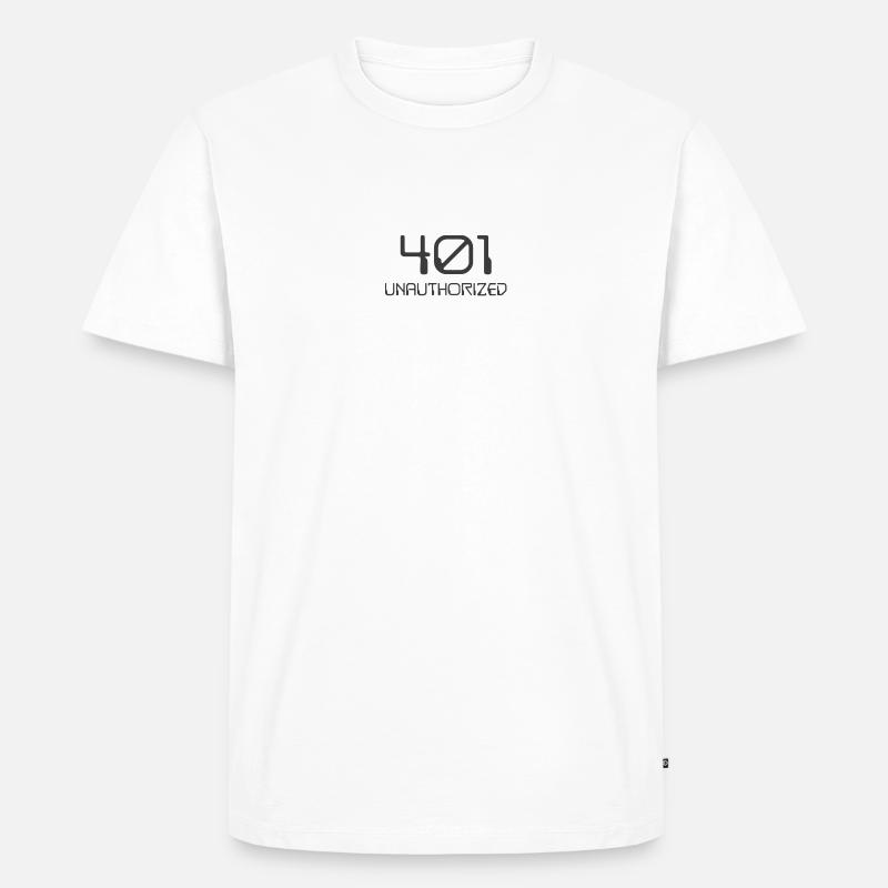 401- unbefugtem dunkel - Männer Premium Bio T-Shirt - Weiß