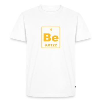 Beryllium (Be) (element 4) - Men's Premium Organic T-Shirt - white - Front - Nico (187cm)