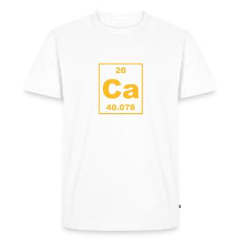 Element 020 - Ca (calcium) - Small - T-shirt Premium bio Homme - blanc - Devant - Nico (187cm)