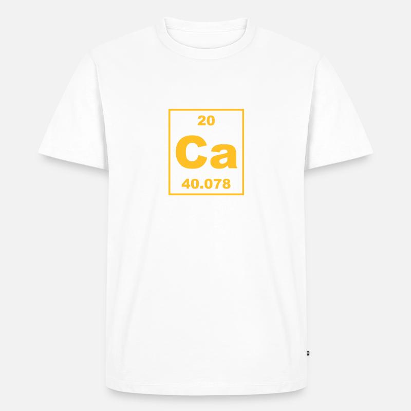 Element 020 - Ca (calcium) - Small - Männer Premium Bio T-Shirt - Weiß