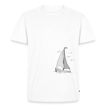 Voilier blanc - T-shirt Premium bio Homme - blanc - Devant - Nico (187cm)