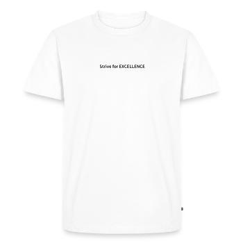 Viser l’excellence - T-shirt Premium bio Homme - blanc - Devant - Nico (187cm)