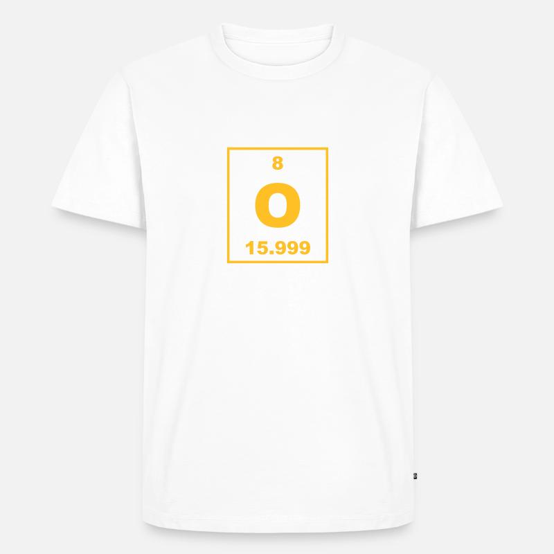 Oxygen (O) (element 8) - Men's Premium Organic T-Shirt - white