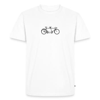 Tandem Bike - T-shirt Premium bio Homme - blanc - Devant - Nico (187cm)