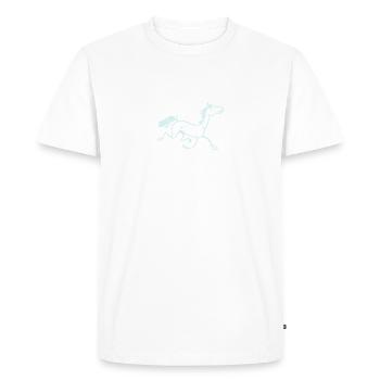 dada-cheval - T-shirt Premium bio Homme - blanc - Devant - Nico (187cm)