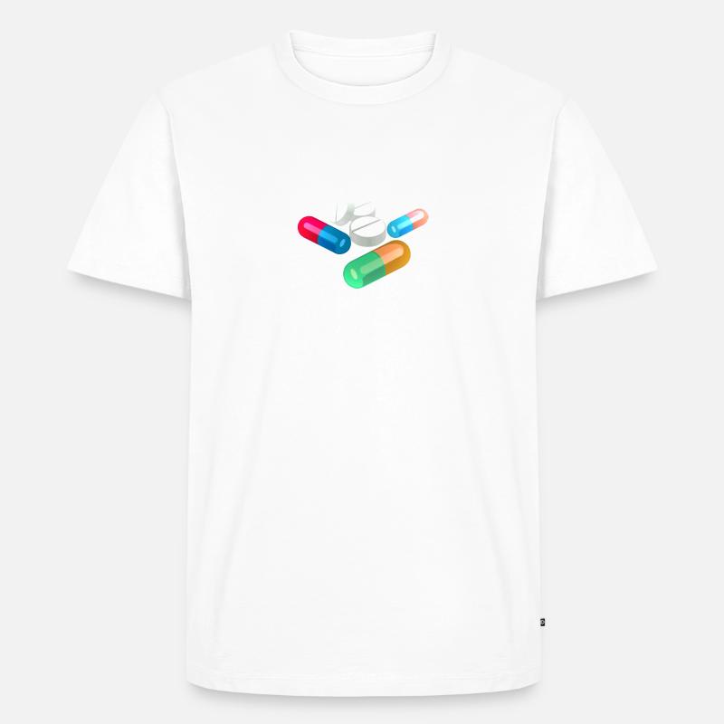 Pillen - Männer Premium Bio T-Shirt - Weiß