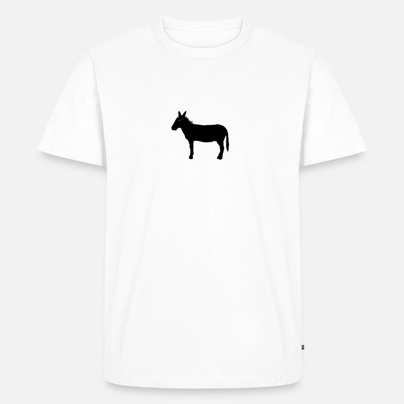 donkey mule esel20 - Männer Premium Bio T-Shirt - Weiß